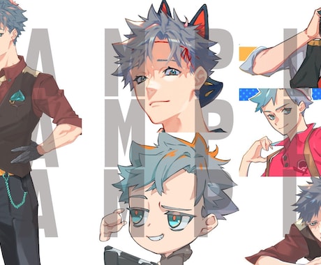 ２Dのキャラクターイラスト作成します かっこいい系のイラストが得意です イメージ1