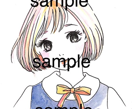 かわいい女の子のイラスト描きます 水彩で、イメージに沿った女の子の絵をお描きします。 イメージ1