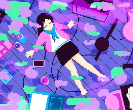 配信のOP・EDに！ドット絵アニメーション描きます 10秒ほどのドットアニメ！Vtuber様の配信やMVに！ イメージ2
