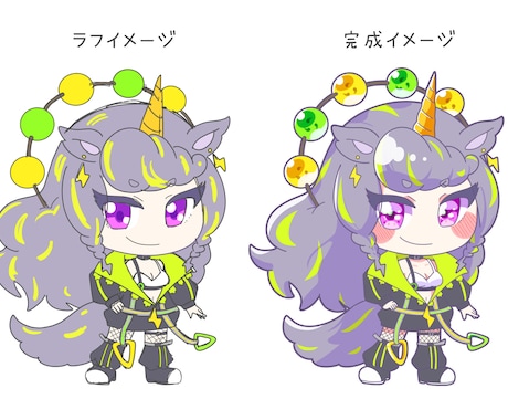 ポップで可愛いミニキャラ描きます 優しく温かみある絵柄と色合いが特徴！ イメージ2