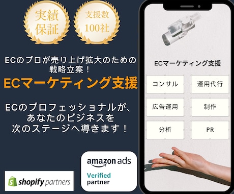 ECのプロチームが低コストでEC売上拡大支援します 低コストで実績ある戦略を提案するEC支援サービスです。 イメージ1