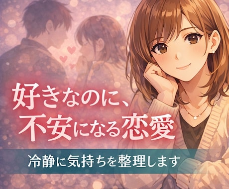 恋愛の不安を第三者目線で整理します 感情に振り回される前に、いまを整理しませんか イメージ1