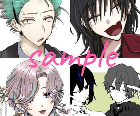 夢絵･ミニキャラ･アイコン･立ち絵描きます できる限りご要望に沿って作成させていただきます！ イメージ2