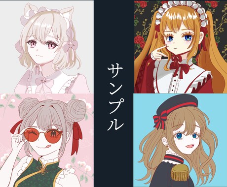 残り4名！ロリータ風女の子のSNSアイコン描きます ˖⊹ ࣪ ˖小さな絵に宿す、あなたの心の衣装⊹ ࣪ ˖⊹ ࣪ イメージ2