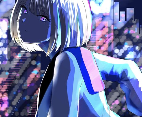ボカロ・MV・用サムネイルのイラスト描きます ボカロの1枚絵 MVのイラスト  snsアイコンなど イメージ2