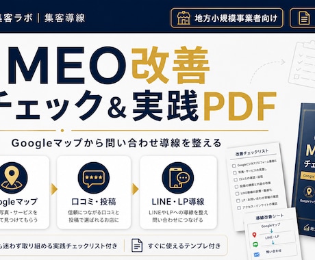 地方事業者向けMEO集客導線PDFをお渡しします 口コミ・写真・投稿・LINE導線まで整理 イメージ2