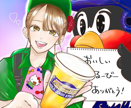 母の日に！少女漫画風似顔絵デジタルデータ渡します サイズ指定あれば色紙サイズやウェルカムボードも作れます！ イメージ1