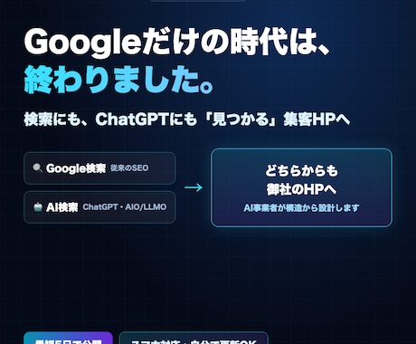 AI検索時代の集客HPを最短5日で制作します イメージ1