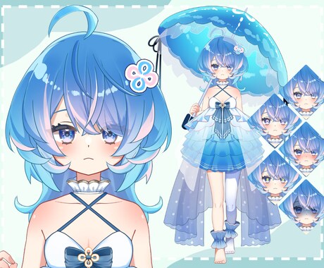 高可動域！Vtuberモデルを制作いたします フルデザイン+Live2Dモデリング込みの一括制作OK✨️ イメージ2