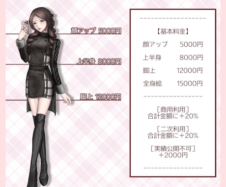 ホビ垢 量産型♡かわいい女の子イラストお描きします あなたのオリキャラを顔アップ〜全身で！アイコンやコテシにも！ イメージ2