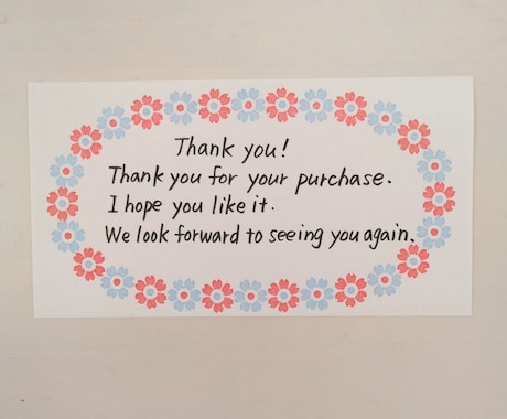 用紙代込☆筆ペンで英文の一筆箋を代筆いたします 心をこめて書かせていただき ます　ebay、ECサイトなど イメージ2