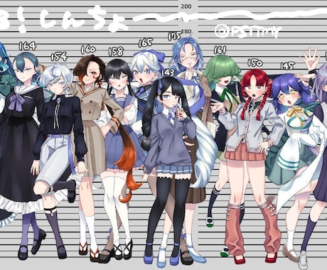 ちょっとクセのある可愛い女の子の立ち絵制作します たくさんの擦り合わせでご納得のいくキャラデザに！ イメージ2