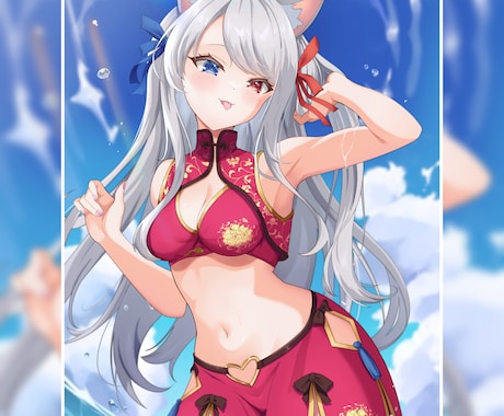 アイコン、ヘッダー、立ち絵、など受け付けてます Vtuber様や配信者様のイラストを制作して参りました！ イメージ2