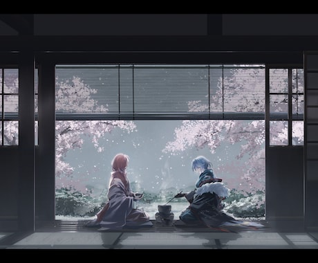 暖かく透明感のあるイラスト作成します 歌ってみた・MV用、配信の待機画面や、グッズ用のイラストなど イメージ1