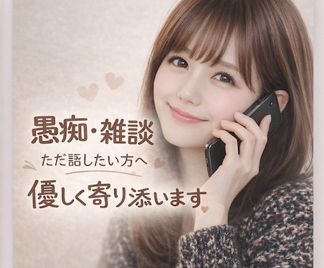 たわいもない話から深い悩みまで心がほっとします 恋愛・雑談・愚痴OK♡笑って話して元気になりませんか？ イメージ1