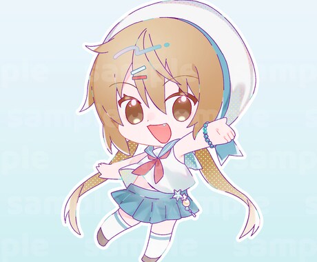 かわいいミニキャライラスト作成します アイコン・ヘッダー・グッズ…多方面でご使用いただけます！ イメージ2