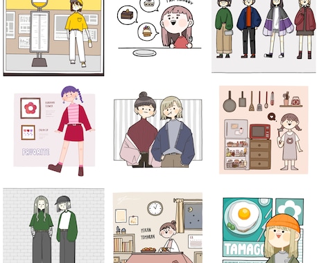 とっておきの絵柄でとっておきの1枚を贈ります ゆるかわレトロPOPに描く最高の1枚をお描きします イメージ2