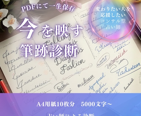 筆跡診断レターセッションします あなたの個性を引き出す！筆跡診断で自己分析を深めませんか？ イメージ1