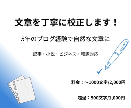文章を丁寧に校正します 6年ブログ運営の経験で磨く文章 イメージ1