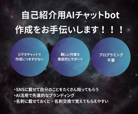 自己紹介用AIチャットbot作成のお手伝いをします "ビジネス現場でのウケ間違いなし"AIに自己紹介してもらおう イメージ1