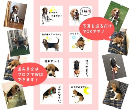あなた様の家族で癒しのスタンプ作ります ペットも家族の一員スタンプで癒しの時間を イメージ2