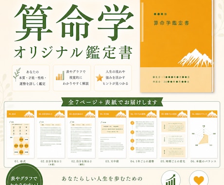 あなたの人生を読み解く「算命学鑑定書」作成します 算命学歴10年以上！あなたの星から人生のヒントをお届けします イメージ1