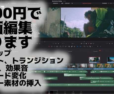 格安で映像編集行います 自身でも動画投稿を行っているものが編集します！ イメージ1