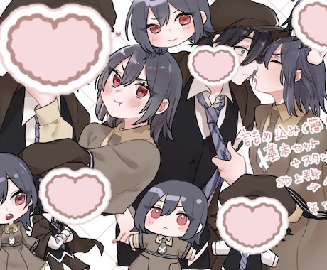 詰め込み夢絵を描きます テンプレ固定でお手軽に詰め込み夢絵を依頼できます！ イメージ2