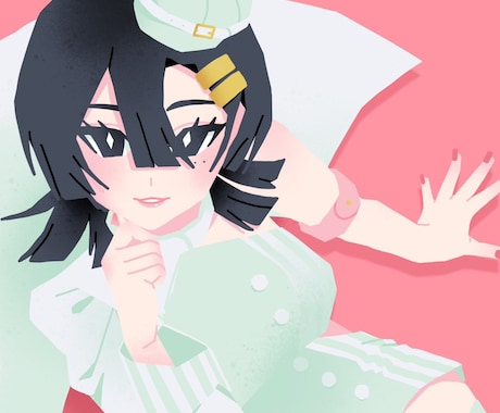 ポップでかわいい一枚絵を制作します ポーズや構図はおまかせ！一枚の魅力的なイラストに仕上げます！ イメージ1