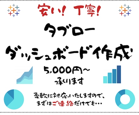 Tableauでダッシュボード作成代行します 丁寧に課題をヒアリングして最適なダッシュボードを提案します！ イメージ1
