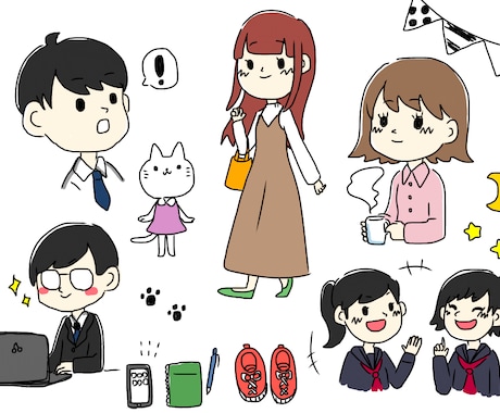 お子さま向けに使えそうなかわいいイラスト描きます 幼稚園、保育園、おこさま向けに使えそうなちょっとしたイラスト イメージ2