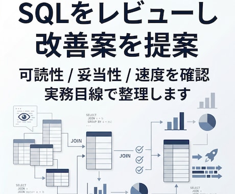 SQLをレビューし改善案を提案します 博士卒・現役メガベンチャーアナリストが初回価格で対応 イメージ1