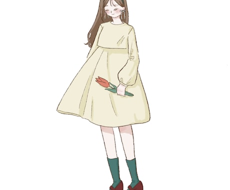 ふわかわ全身イラスト描きます 優しい印象の全身イラストおまかせください！ イメージ1