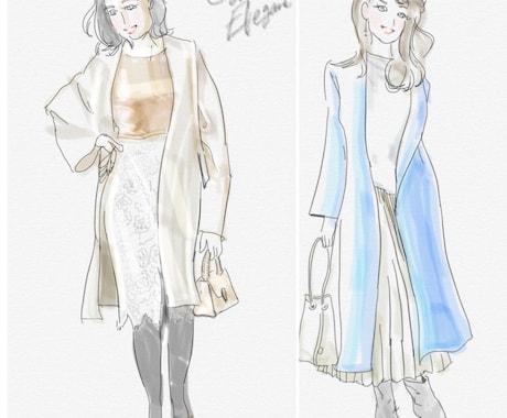 オシャレなアイコン、モデルのイラストを描きます SNS用のオリジナルアイコンを描きます！ イメージ2