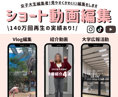 ショート動画編集(〜90秒)を行います イメージ1