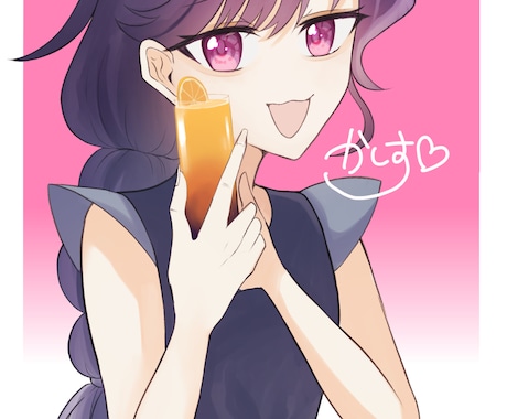 可愛い女の子の絵を描きます 女の子の一枚絵からキャラクターデザインまで承ります イメージ2