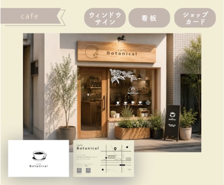 開業デザインまとめてサポートします 看板・ショップカード・名刺など開業ツール一式対応します イメージ2