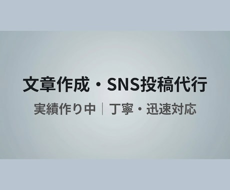 SNS投稿文・文章作成を丁寧に行います イメージ1