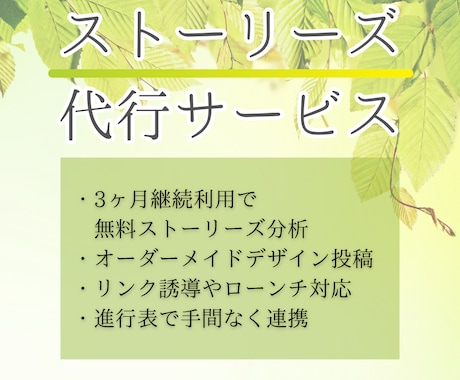毎日ストーリーズ代行します ストーリーズを１日１回投稿代行！3ヶ月継続利用で分析付き⭐︎ イメージ1