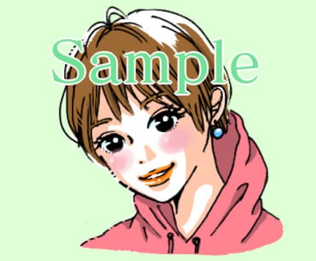 お写真をもとに女の子のアイコン描きます キラキラかわいいオシャレな雰囲気でお仕上げします。 イメージ2