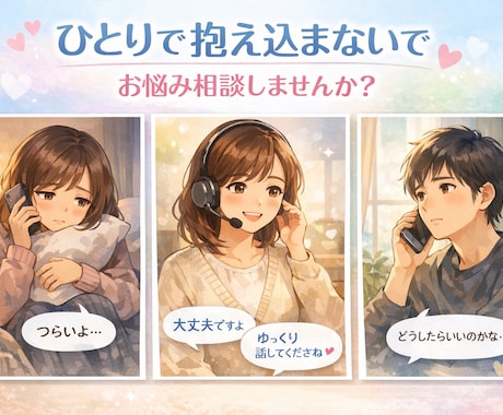 メンタルのお悩み、通話でじっくりお話聞きます 「普通」に縛られて生きづらさを感じている人へ イメージ1