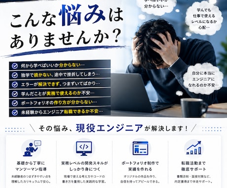 初学者の方向けにプログラミングを教えます AIでは学べない、本当に現場で通用するエンジニアになろう！ イメージ2