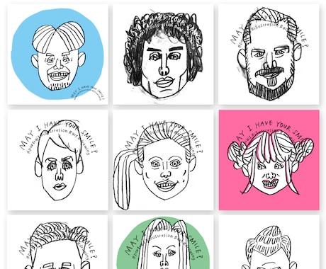 やわらかいシンプルな手描きで、似顔絵をお届けします 人物もしくは動物の似顔絵、その他対象でもご相談に応じます イメージ2