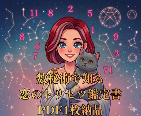 数秘術を使ってあなただけの恋のトリセツを作成します 数秘術で知るあなたの本質ー苦しい恋を卒業するためのミニ鑑定書 イメージ1