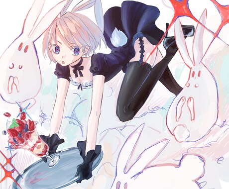 SNS用アイコン、オリジナルイラスト描きます かっこいい綺麗な女の子を描くのが得意です！！ イメージ1