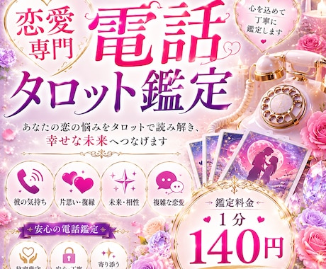 タロット３枚〜短時間OK♥テンポ良く視ていきます 会話しながら１枚ずつ引きます♠️恋愛相談もお待ちしてます♥ イメージ1