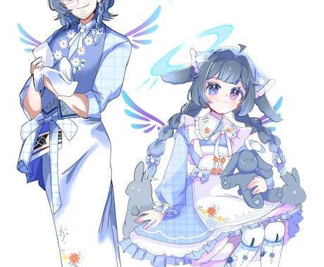 キャラクターデザインおよび立ち絵描きます IRIAM、TRPGなどで使用できる立ち絵イラストを描きます イメージ2