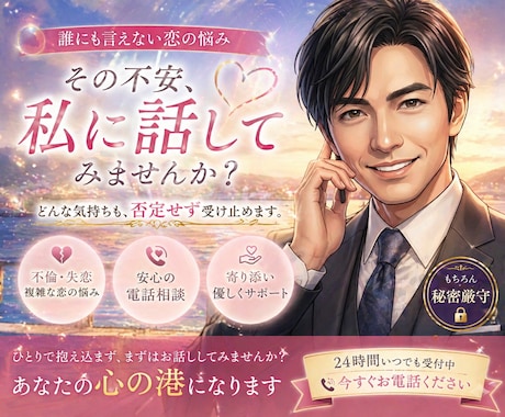 もう何が正しいかわからない・複雑恋愛の疲れ癒します 男の気持ちを知りたい・誰にも言えない・今すぐ繋がる心の港 イメージ1