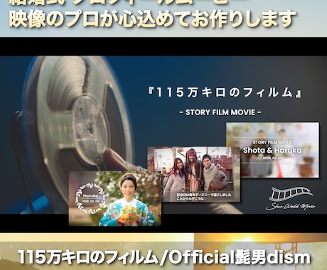 115万キロのフィルムで生い立ちムービー作ります 写真とテキスト送るだけ！素敵なデザインのムービー 楽曲変更可 イメージ1
