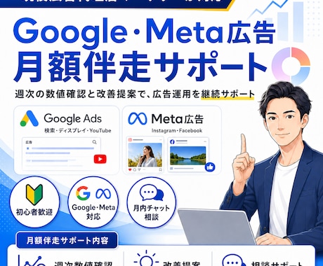 Google・Meta広告を月額伴走します イメージ1